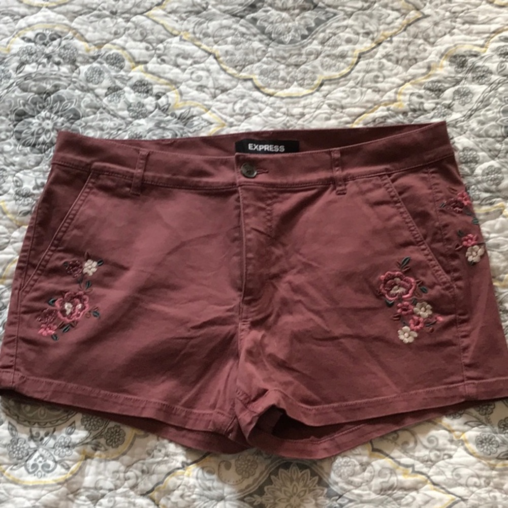 Express embroidered shorts
